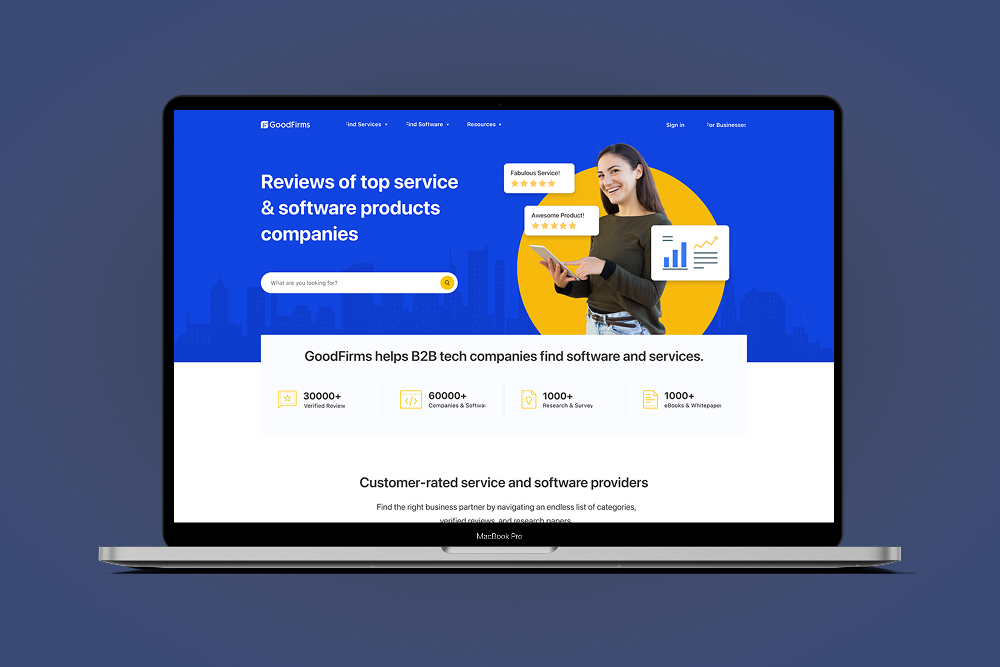 GoodFirms — Designing an SEO Friendly B2B Review and Ratings Platform