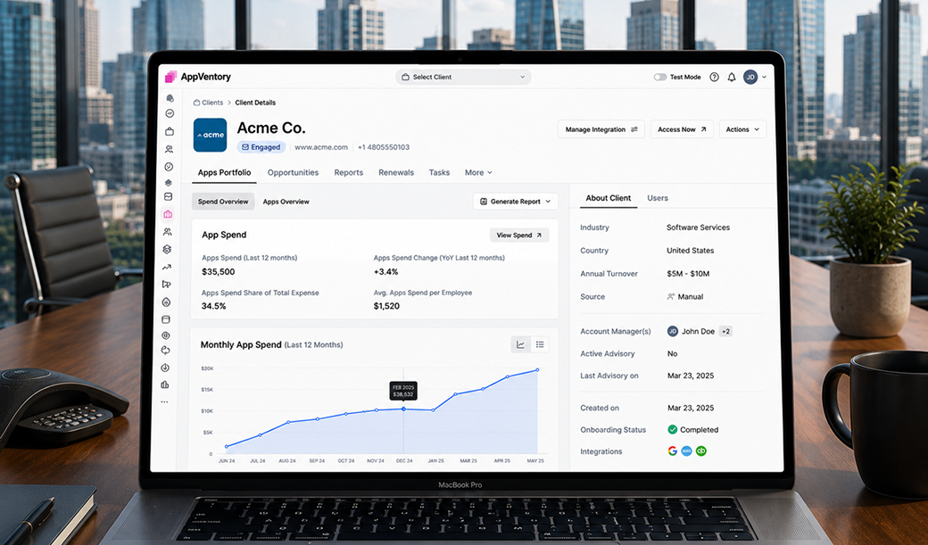 Client Details Screen Mockup
